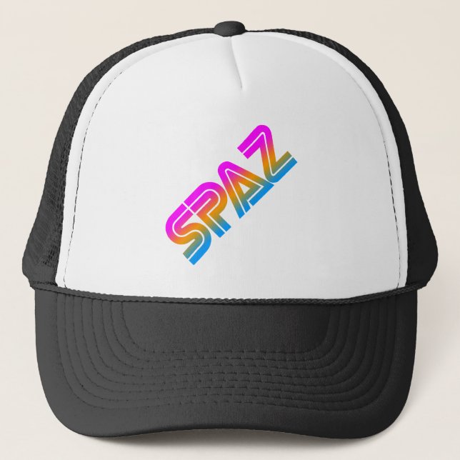 COREY TIGER 1980's RETRO SPAZ Trucker Hat (Front)