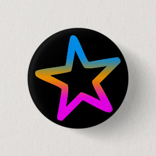 COREY TIGER 1980s RETRO STAR 1 Inch Round Button