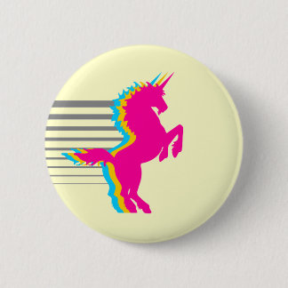 COREY TIGER 1980s RETRO VINTAGE UNICORN 2 Inch Round Button