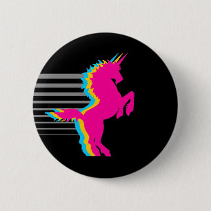 COREY TIGER 1980s RETRO VINTAGE UNICORN 2 Inch Round Button