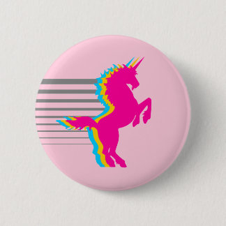 COREY TIGER 1980s RETRO VINTAGE UNICORN 2 Inch Round Button