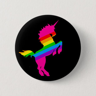 COREY TIGER 1980s RETRO VINTAGE UNICORN RAINBOW 2 Inch Round Button