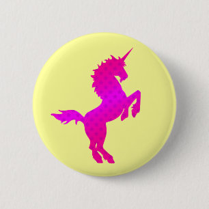 COREY TIGER 1980s RETRO VINTAGE UNICORN STARS PINK 2 Inch Round Button