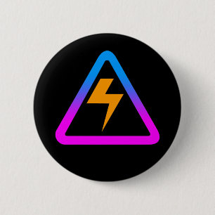 COREY TIGER 1980s RETRO ZAP SIGN 2 Inch Round Button