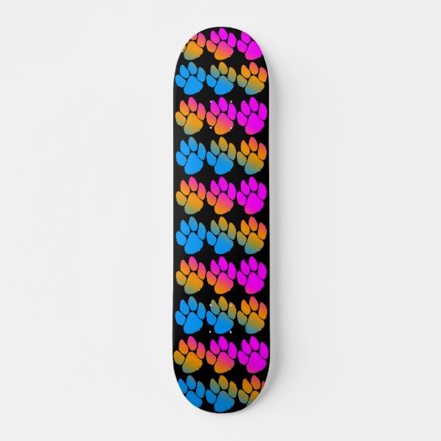 COREY TIGER 1980's TIGER TRACKS MULTI COLOUR Skateboard (Front)