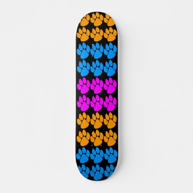 COREY TIGER 1980's TIGER TRACKS MULTI COLOUR Skateboard (Front)