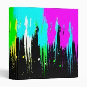 Corey Tiger 1980s Vintage Paint Drip Binder