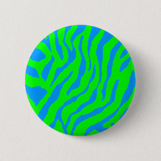 Corey Tiger 1980s Vintage Tiger Stripes 2 Inch Round Button