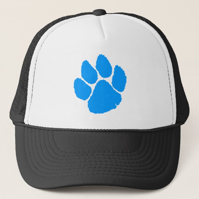 COREY TIGER 80's BLUE TIGER CLAW Trucker Hat (Front)