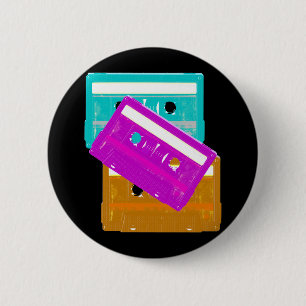 Corey Tiger 80s Cassette Tapes Pin