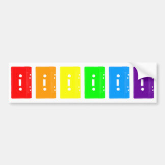 Corey Tiger 80s Cassette Tapes Rainbow Bumper Sticker