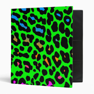 Corey Tiger 80s Leopard Spots (Green) Binder
