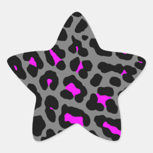 Corey Tiger 80s Leopard Spots (Grey) Star Sticker
