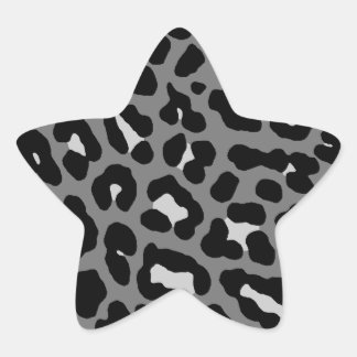 Corey Tiger 80s Leopard Spots (Grey) Star Sticker