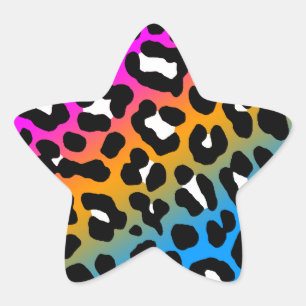 Corey Tiger 80s Leopard Spots (Multicolor) Star Sticker
