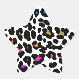 Corey Tiger 80s Leopard Spots (White) Star Sticker