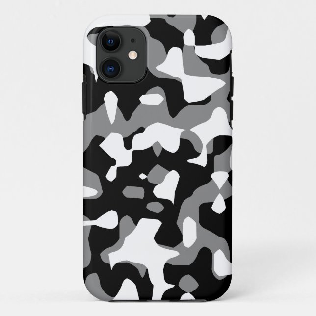 Corey Tiger 80s Neon Camouflage (Grey) Case-Mate iPhone Case (Back)