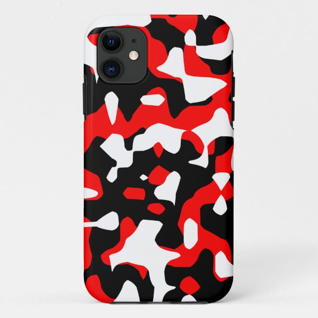 Corey Tiger 80s Neon Camouflage (Red) Case-Mate iPhone Case (Back)