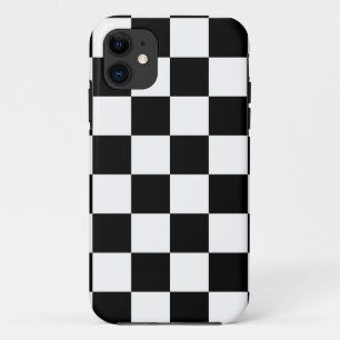 Corey Tiger 80s Neon Chequerboard (Black / White) iPhone 11 Case