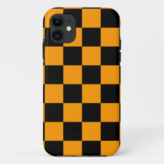 Corey Tiger 80s Neon Chequerboard (Orange) iPhone 11 Case