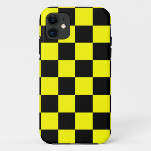 Corey Tiger 80s Neon Chequerboard (Yellow) iPhone 11 Case