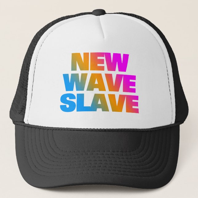 COREY TIGER 80's NEW WAVE SLAVE Trucker Hat (Front)