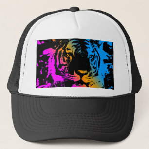 COREY TIGER 80's NEW WAVE TIGER FACE Trucker Hat
