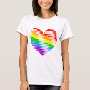 Corey Tiger 80s Rainbow Stripe Heart Tank Top