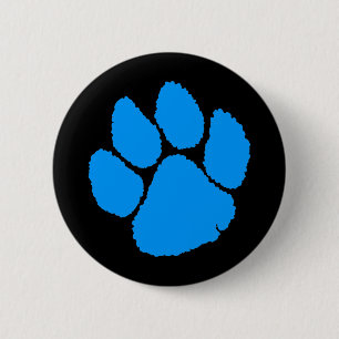 COREY TIGER '80s RETRO BLUE TIGER CLAW 2 Inch Round Button