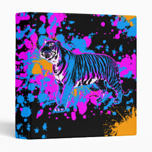 Corey Tiger 80s Retro Blue Tiger Paint Spaltter Binder