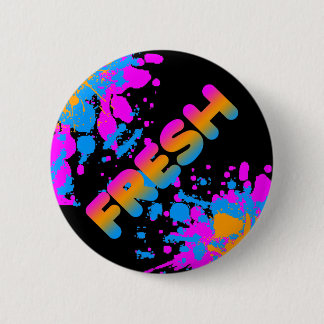 COREY TIGER 80s RETRO FRESH PAINT SPLATTER 2 Inch Round Button