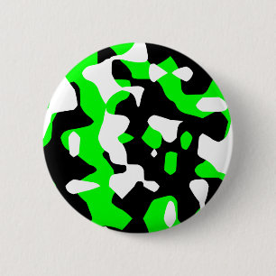 Corey Tiger 80s Retro Green Camouflage (Camo) 2 Inch Round Button