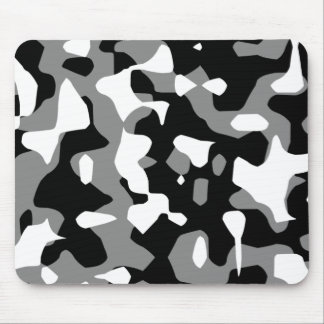 Corey Tiger 80s Retro Grey Camouflage (Camo) Mouse Pad
