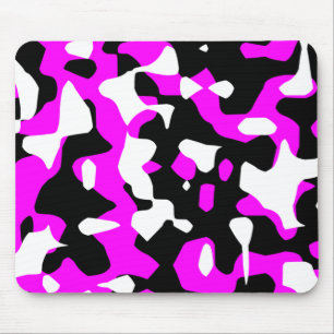 Corey Tiger 80s Retro Hot Pink Camouflage (Camo) Mouse Pad