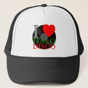 Corey Tiger 80s Retro I Love Italo Disco T-Shirt Trucker Hat