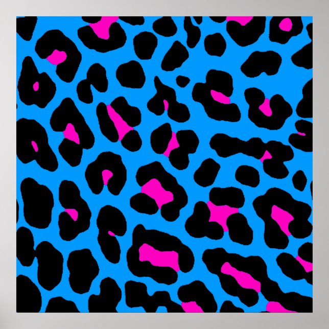 Corey Tiger 80s Retro Leopard Pattern Poster (Front)