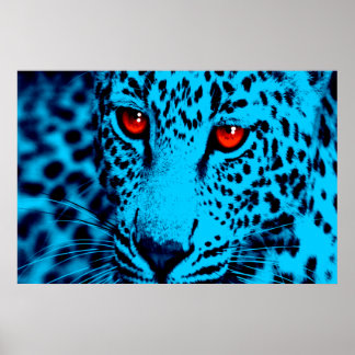 Corey Tiger 80s Retro Leopard Poster