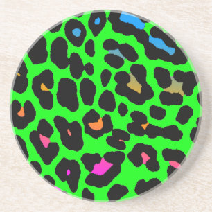 Corey Tiger 80s Retro Leopard Spots Pattern Coaster