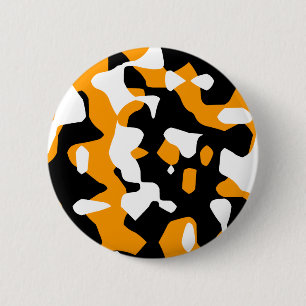 Corey Tiger 80s Retro Orange Camouflage (Camo) 2 Inch Round Button