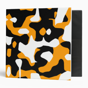 Corey Tiger 80s Retro Orange Camouflage (Camo) Binder