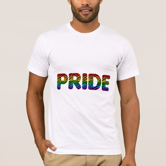Corey Tiger 80s Retro Pride Rainbow T-Shirt (Front)