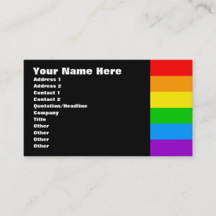 Corey Tiger 80s Retro Rainbow Business Card