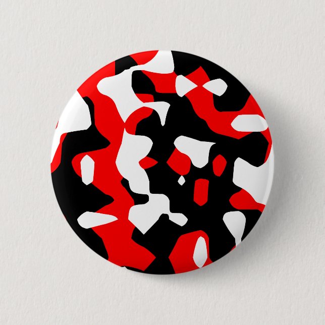 Corey Tiger 80s Retro Red Camouflage (Camo) 2 Inch Round Button (Front)