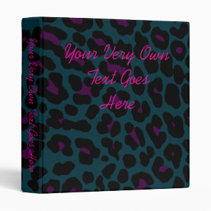 Corey Tiger 80s Retro Style Midnight Leopard Print Binder