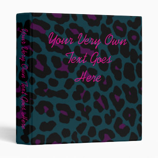 Corey Tiger 80s Retro Style Midnight Leopard Print Binder