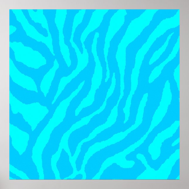 Corey Tiger 80s Retro Tiger Pattern Poster (Front)