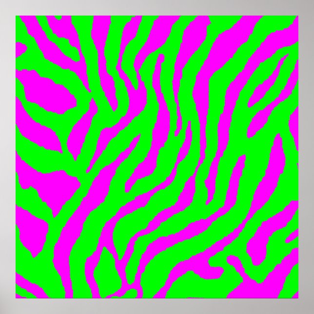 Corey Tiger 80s Retro Tiger Pattern Poster (Front)