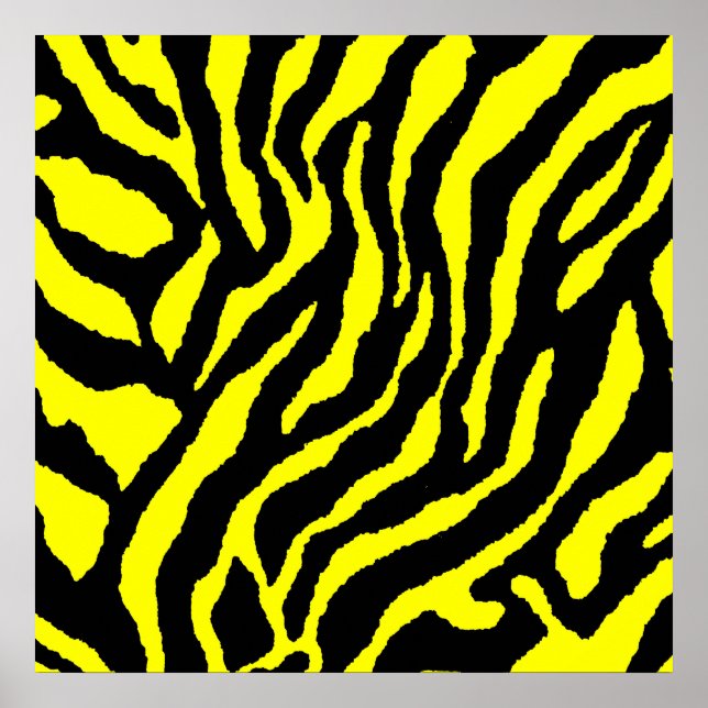 Corey Tiger 80s Retro Tiger Pattern Poster (Front)