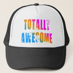 COREY TIGER 80's RETRO TOTALLY AWESOME Trucker Hat