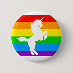 COREY TIGER 80s RETRO VINTAGE RAINBOW UNICORN 2 Inch Round Button